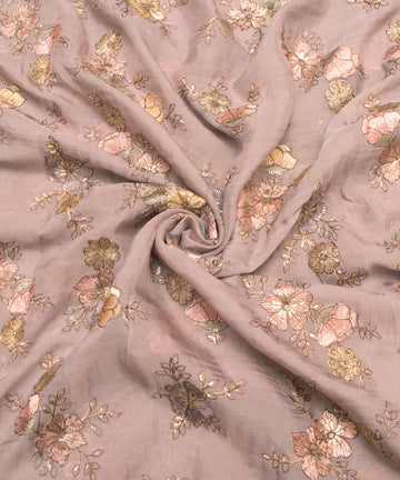Organza Fabric With Embroidery